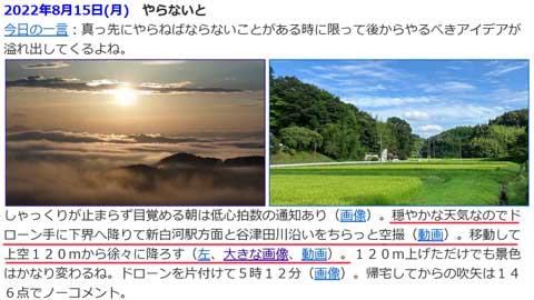 ドローンからの空撮