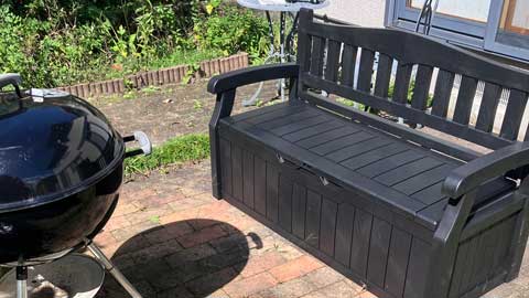 屋外用収納ベンチ