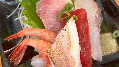 古川鮮魚のちょい呑みセットの刺身