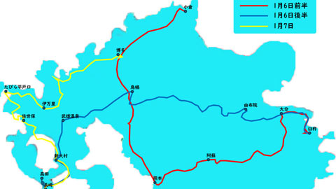 2日で巡ったコース